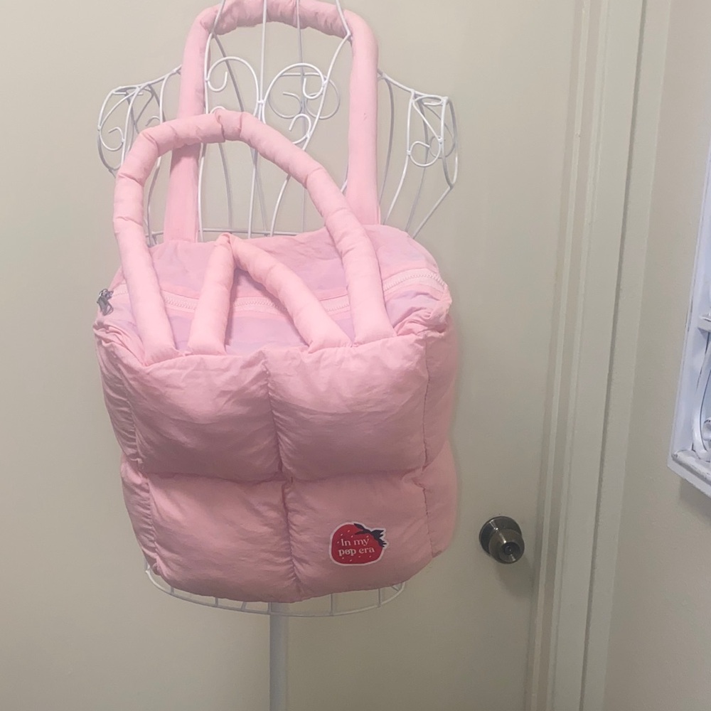 Pink Puffer Tote Bag